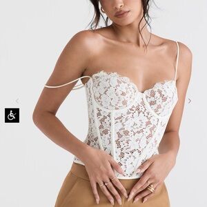 House of CB Mila Ivory Lace Underwired Corset